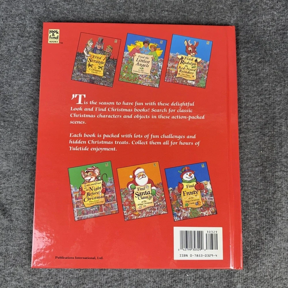 Find Scrooge In A Christmas Carol Bob Terrio Look & Find Red HC Kids USA 1993